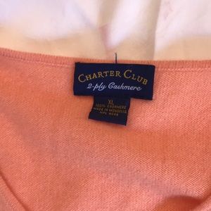 Charter club 2ply Cashmere peach XL sweater